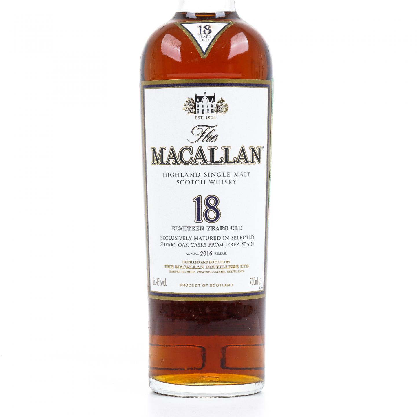 Macallan 麦卡伦 18年 2016 雪莉桶