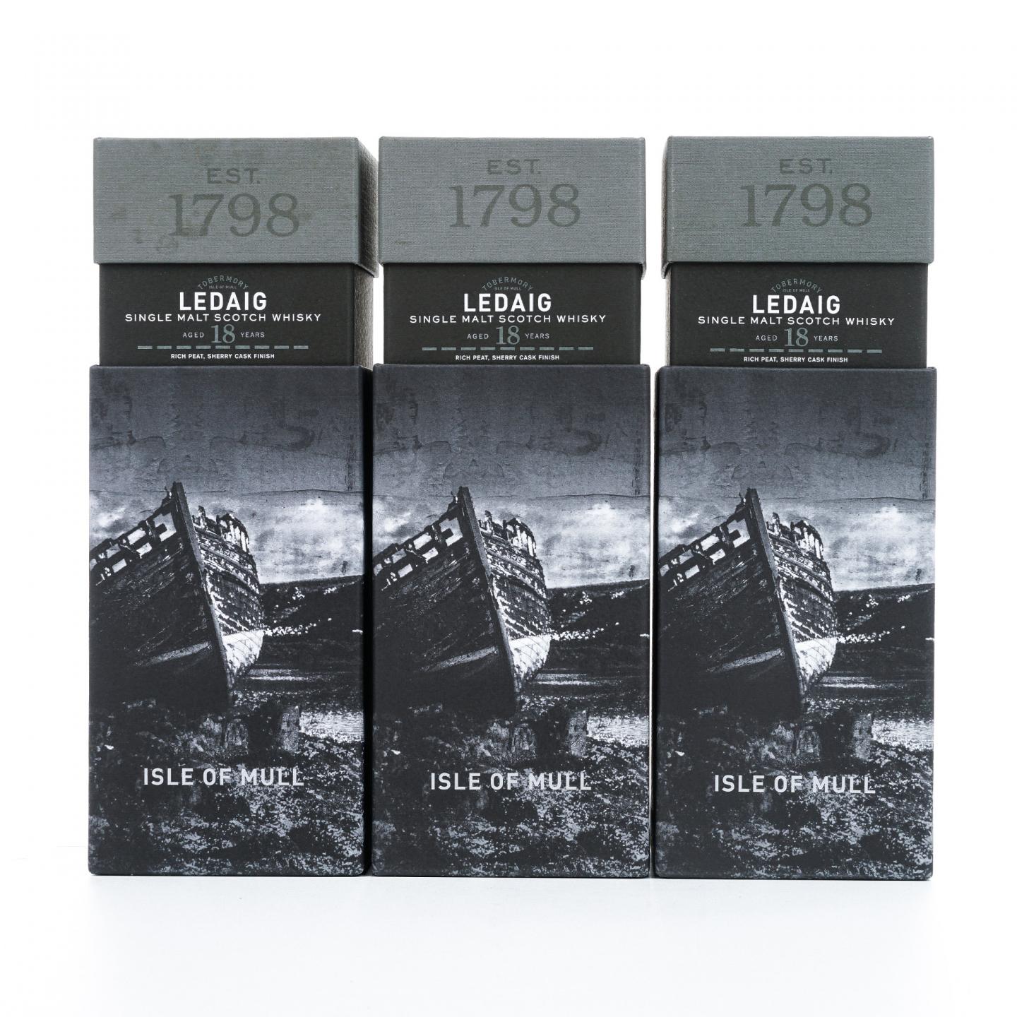 Ledaig 里爵 18年 2019 雪莉桶后熟 3瓶组