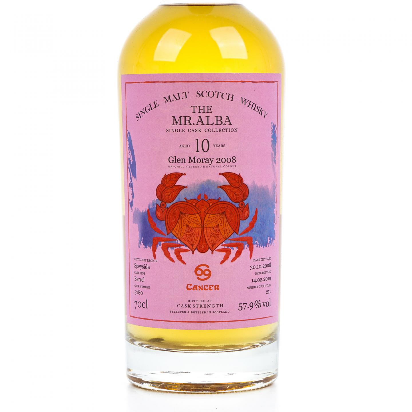 Glen Moray 格兰莫雷 10年 2008-2019 单桶 桶强