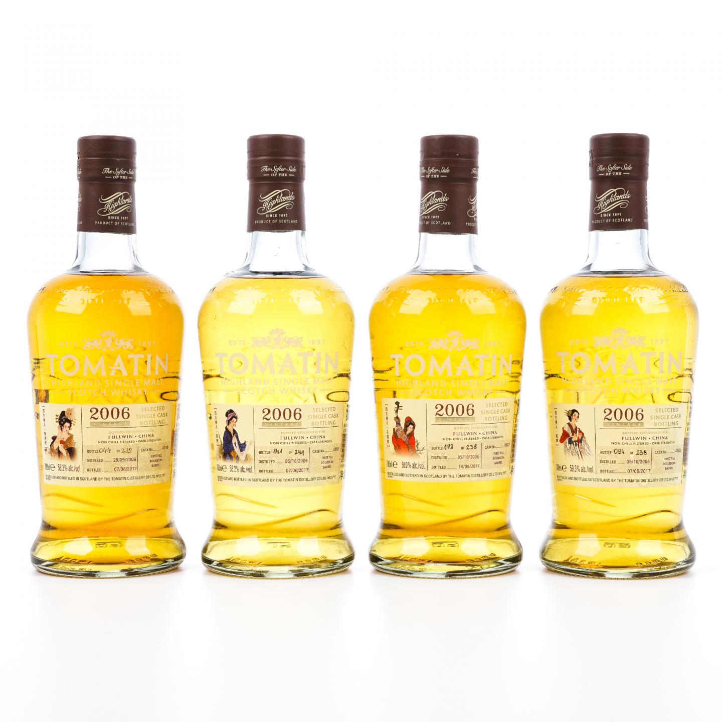 Tomatin 汤马丁 2006-2017 Selected Single Cask Bottling 四大美人 4瓶组