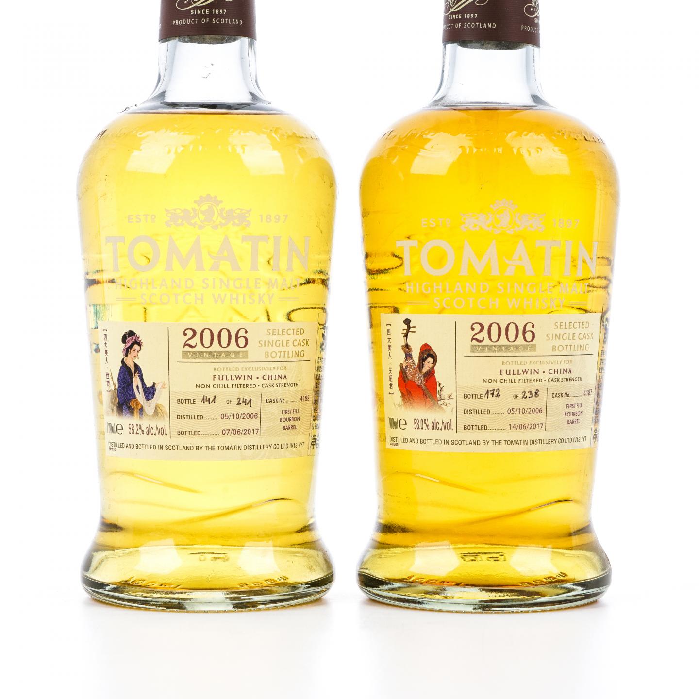 Tomatin 汤马丁 2006-2017 Selected Single Cask Bottling 四大美人 4瓶组