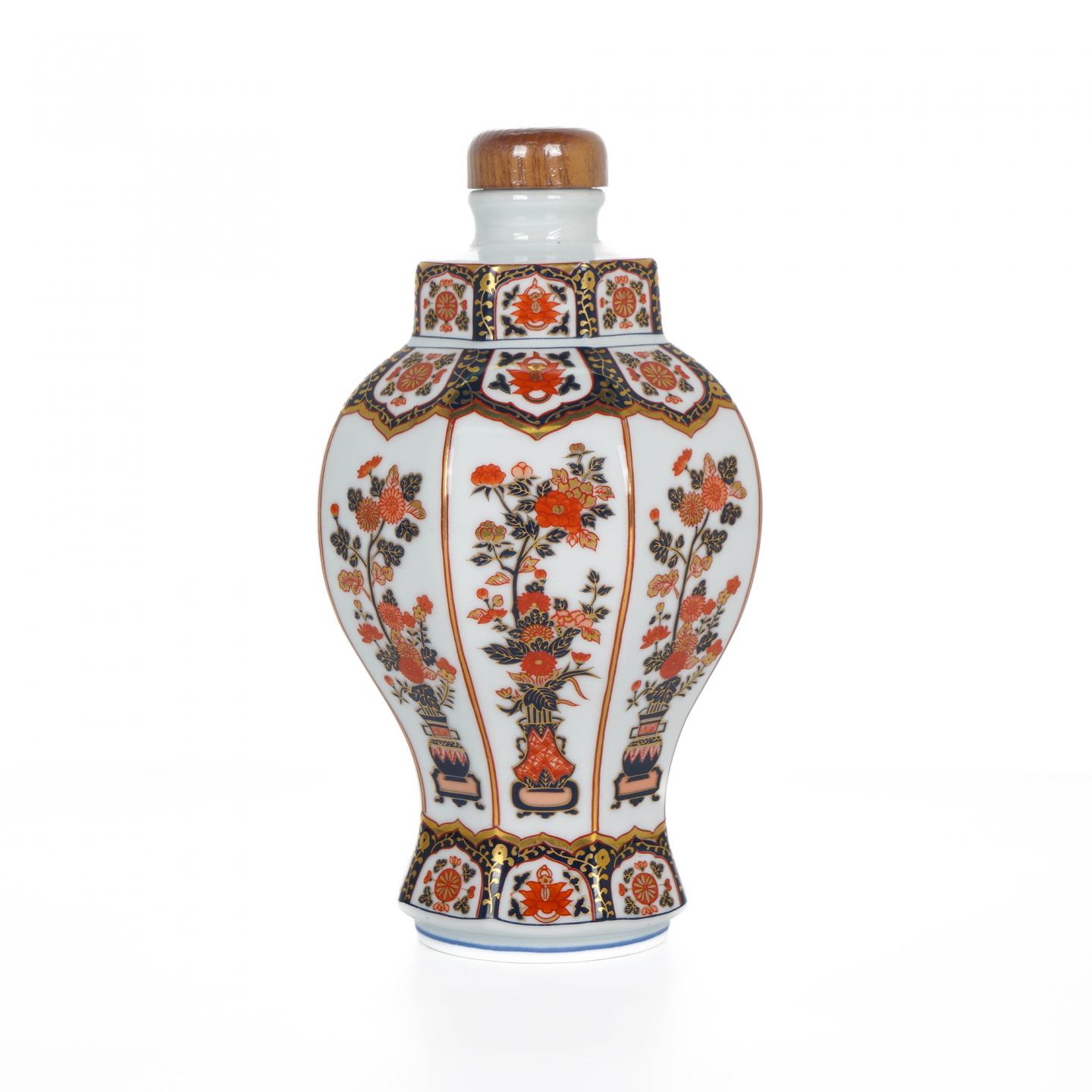 Nikka 古伊万里花笼 有田烧瓷瓶 特级