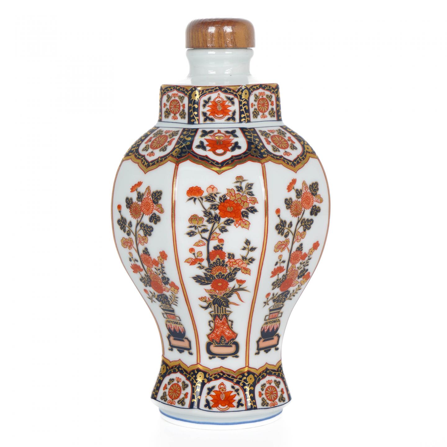 Nikka 古伊万里花笼 有田烧瓷瓶 特级