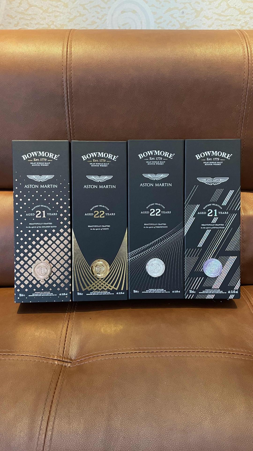 bowmore 波摩 xx阿斯顿马丁 合作限量版 桶强 一组4瓶 酒龄21 22年 公司行货