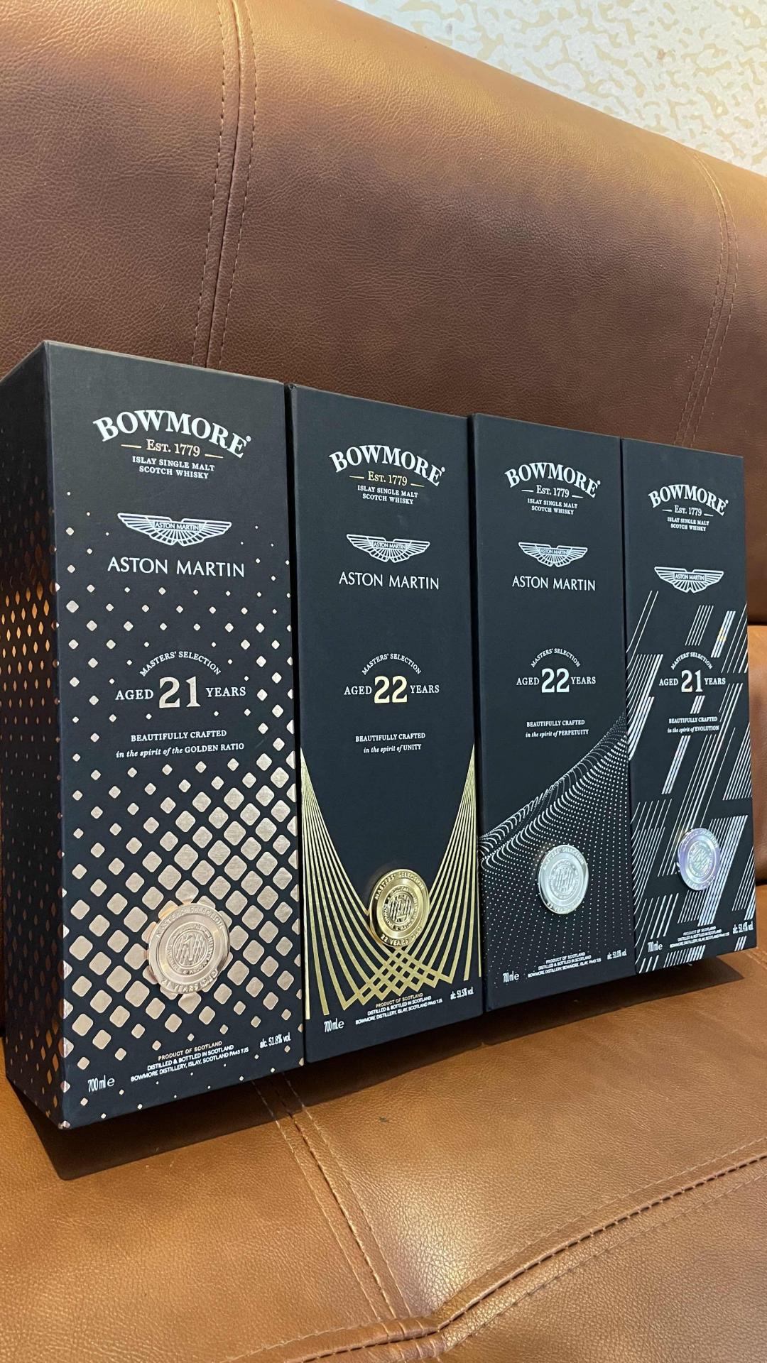 bowmore 波摩 xx阿斯顿马丁 合作限量版 桶强 一组4瓶 酒龄21 22年 公司行货