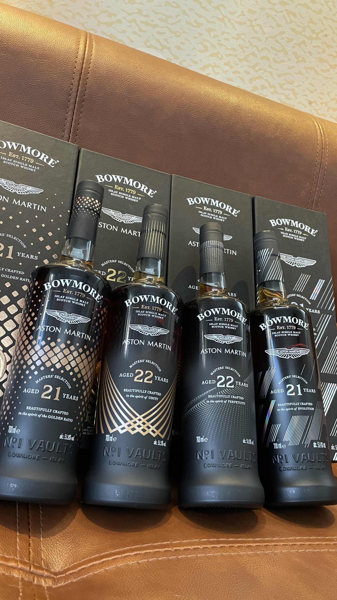 bowmore 波摩 xx阿斯顿马丁 合作限量版 桶强 一组4瓶 酒龄21 22年 公司行货