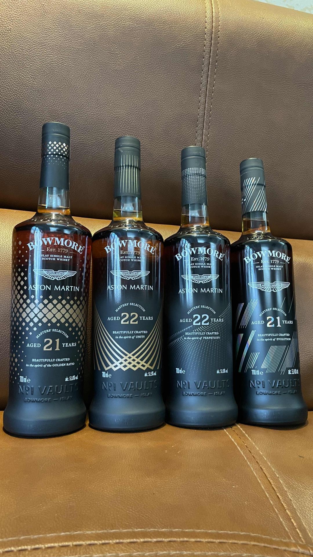 bowmore 波摩 xx阿斯顿马丁 合作限量版 桶强 一组4瓶 酒龄21 22年 公司行货