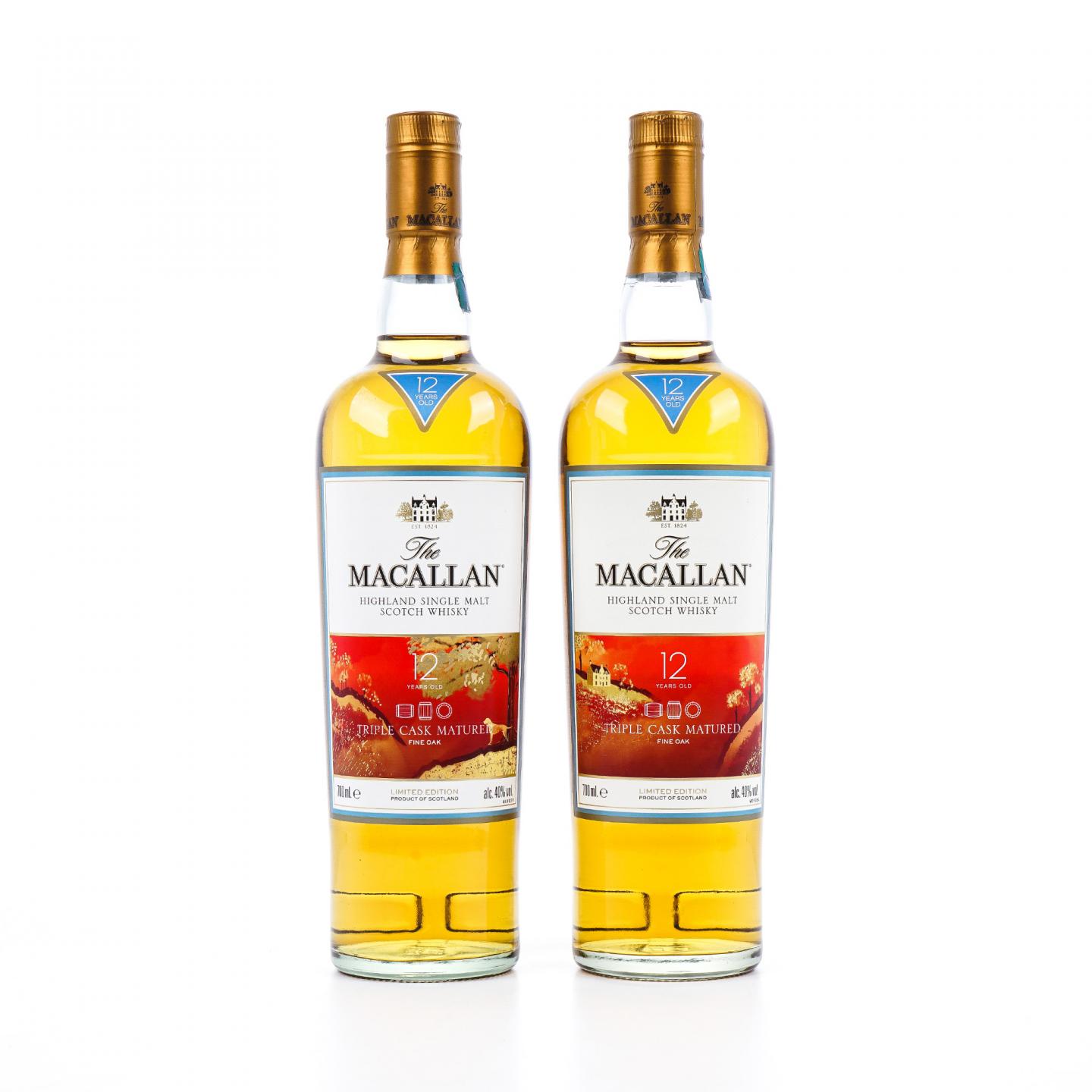 Macallan 麦卡伦 12年 Triple Cask 2018 狗年限定 2支组