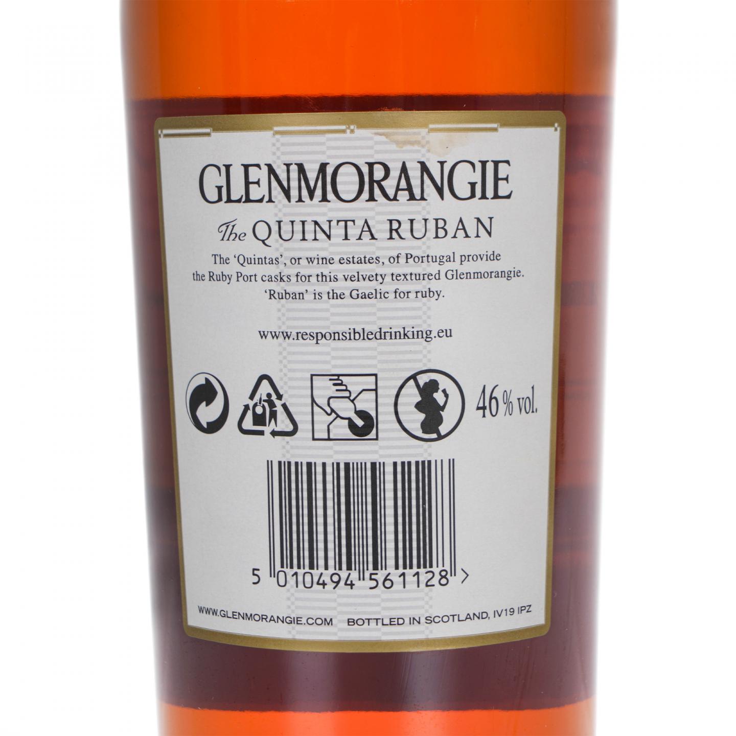 Glenmorangie 格兰杰 12年 Quinta Ruban 波特桶 1L 2009获奖版