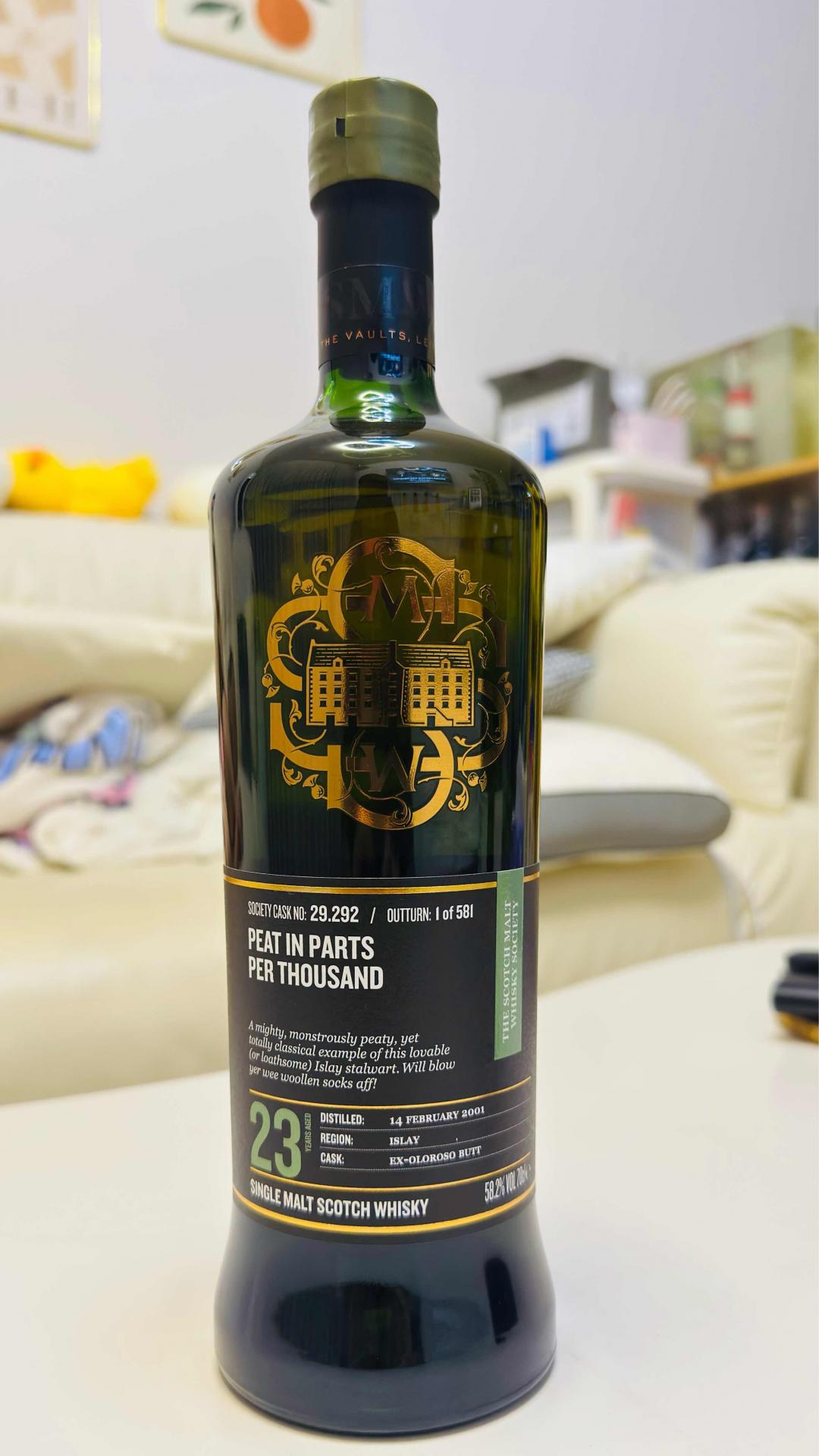 保价包邮SMWS 29.292千分之泥煤 拉弗格！