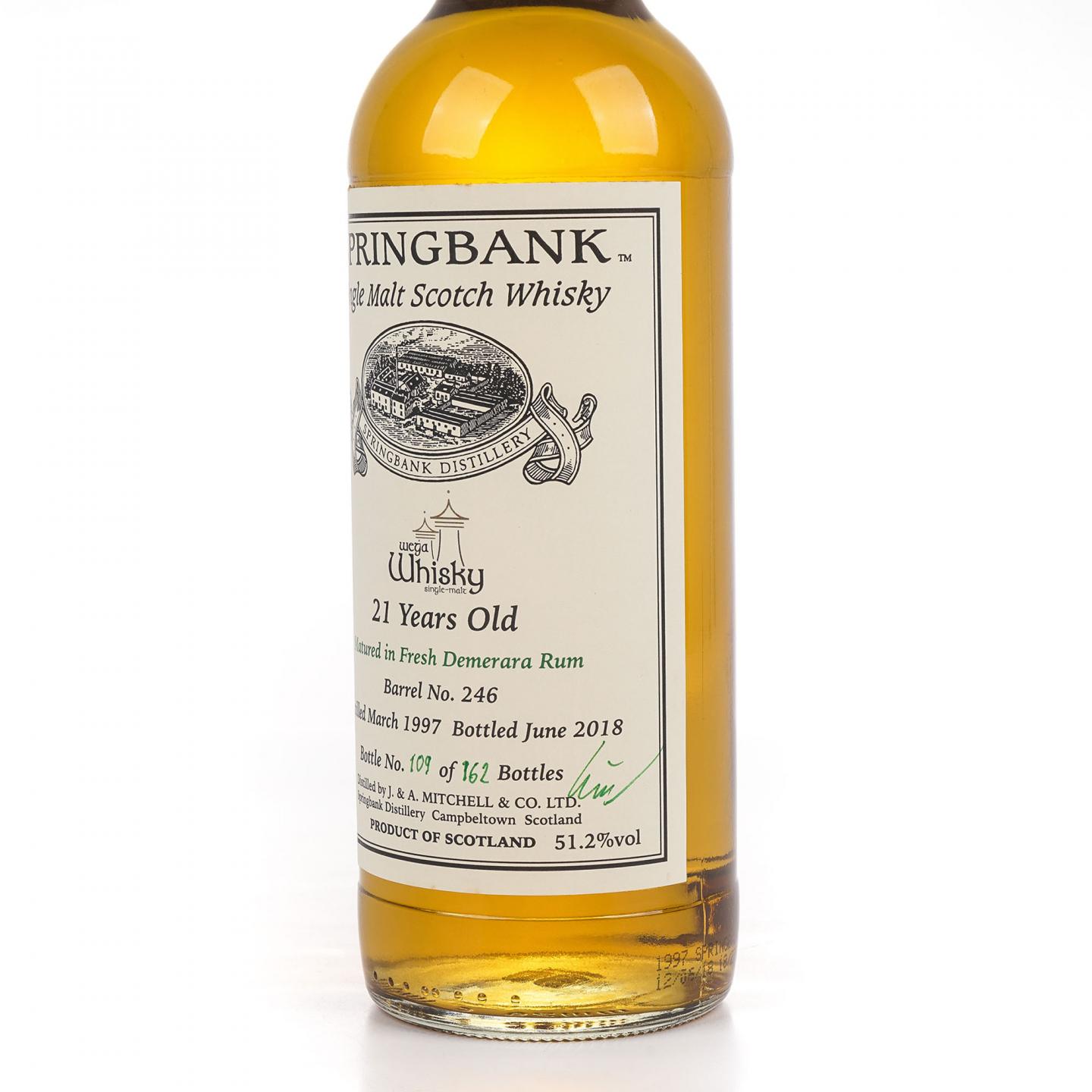 Springbank 云顶 21年 1997-2018 德國wega whisky私人裝瓶#246