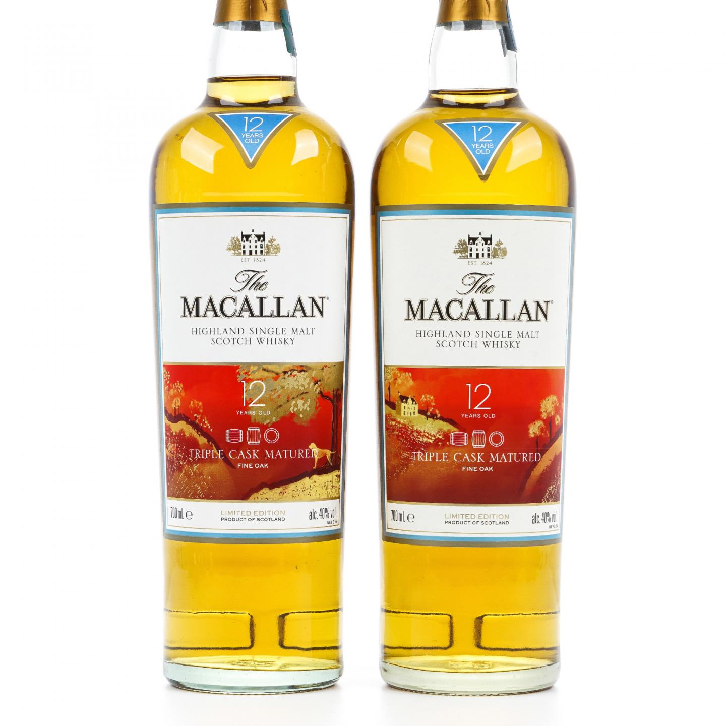 Macallan 麦卡伦 12年 黄金三桶 狗年限定 2支组