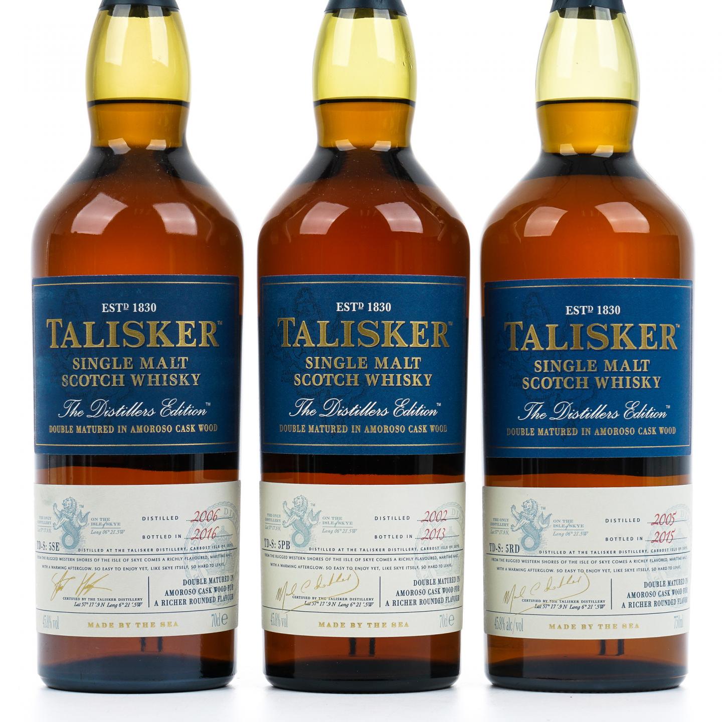 Talisker 泰斯卡 The Distillers Edition 2001~2011垂直年份 10瓶组