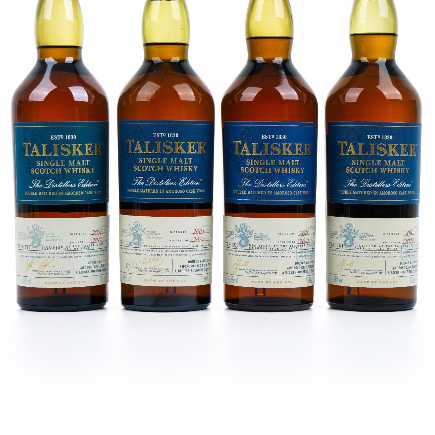 Talisker 泰斯卡 The Distillers Edition 2001~2011垂直年份 10瓶组