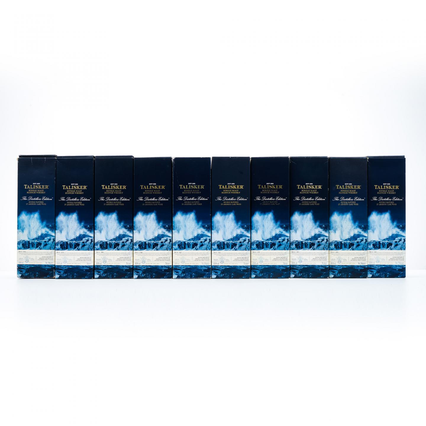 Talisker 泰斯卡 The Distillers Edition 2001~2011垂直年份 10瓶组