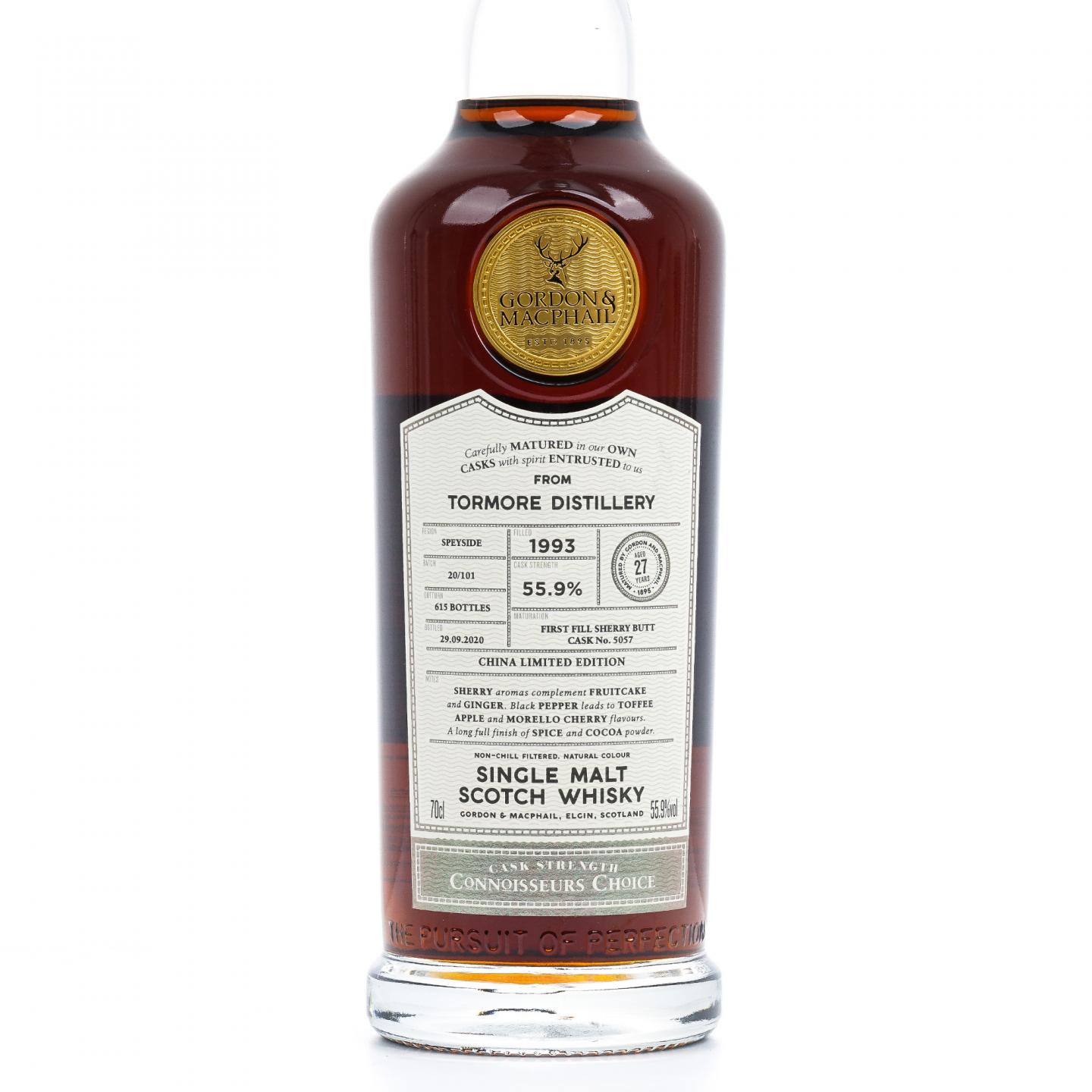 Tormore 桐摩 27年 1993-2020 桶强 GM 初填雪莉桶