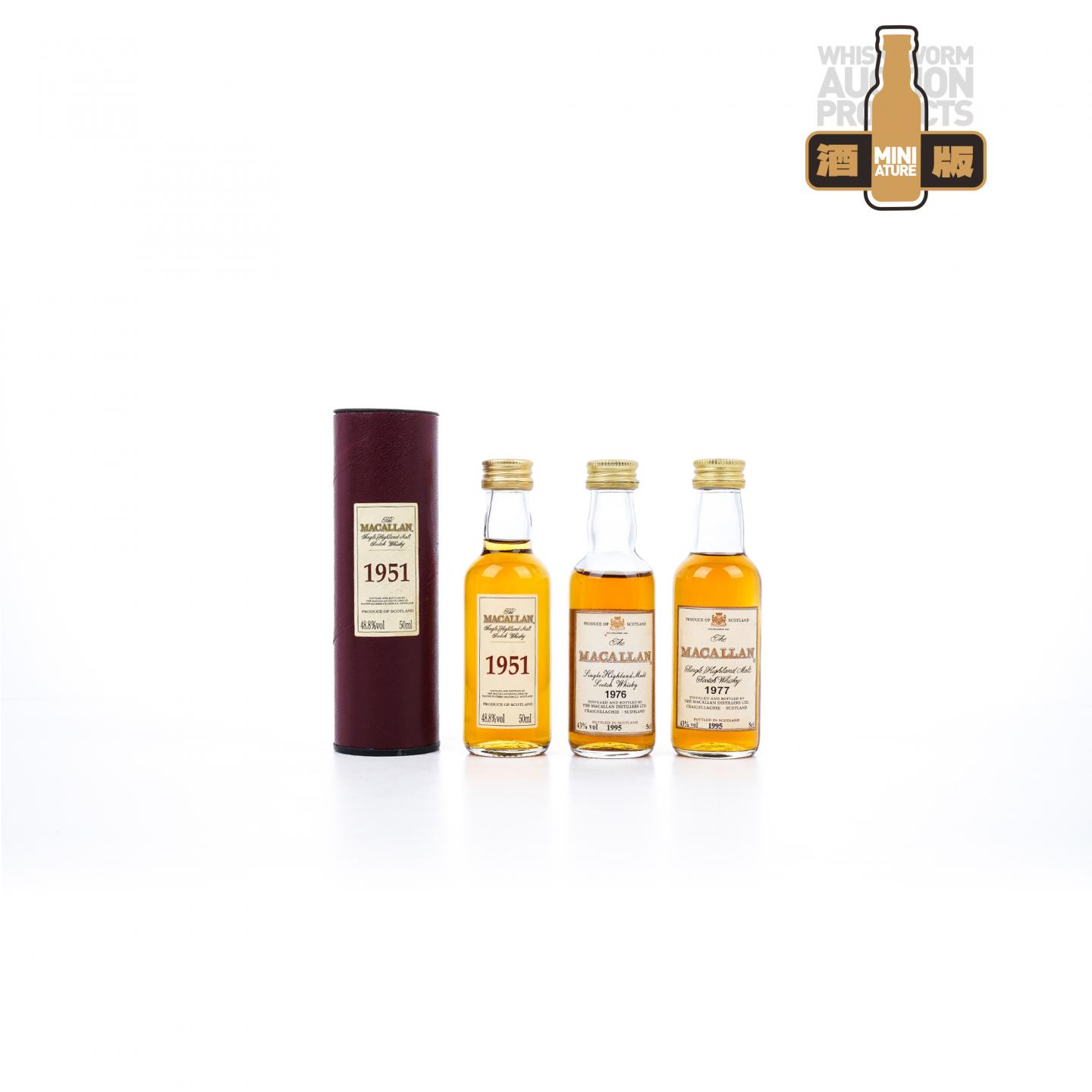 【酒版】Macallan 麦卡伦 1951/1976/1977 50ml 3支组