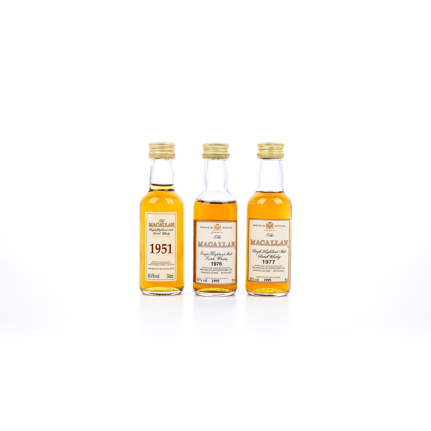 【酒版】Macallan 麦卡伦 1951/1976/1977 50ml 3支组