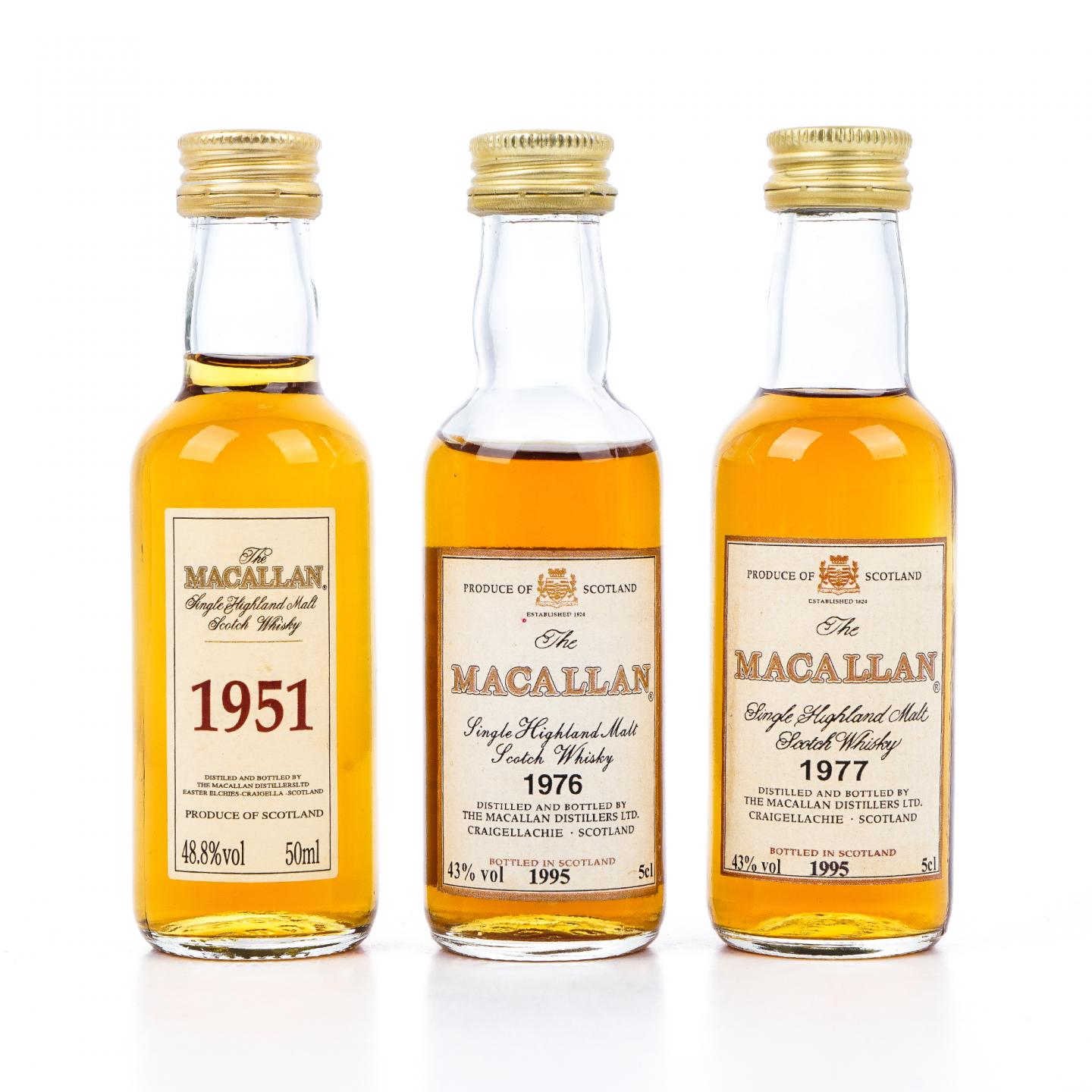 【酒版】Macallan 麦卡伦 1951/1976/1977 50ml 3支组