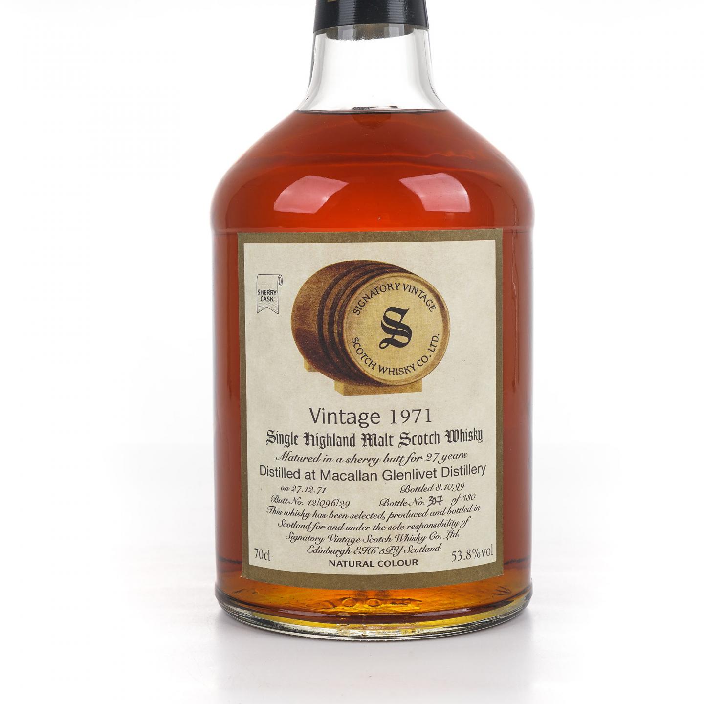 Macallan 麦卡伦 27年 1971-1999 雪莉桶 SV