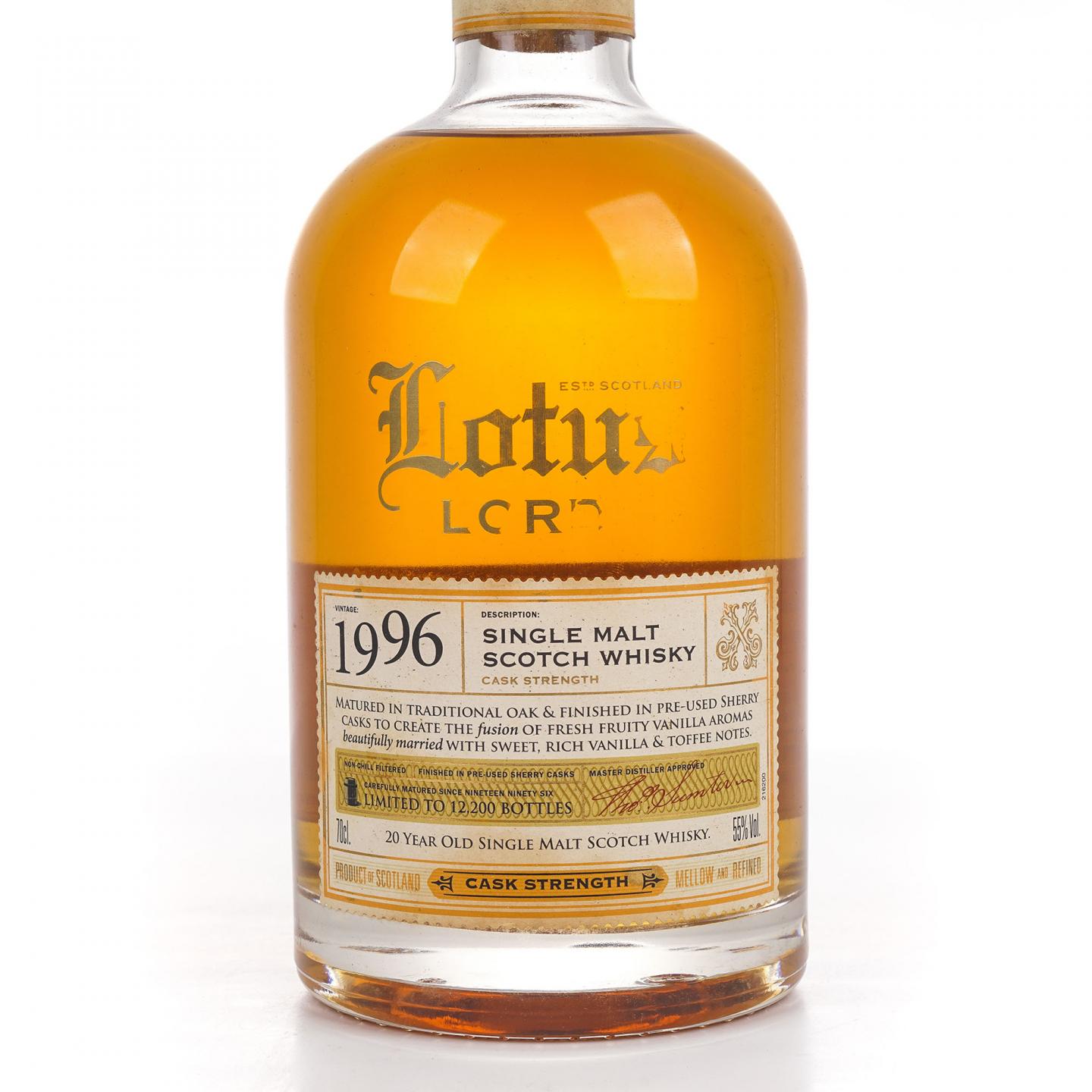 Lotus Lord 莲之君子 20年 1996 桶强 雪莉桶后熟