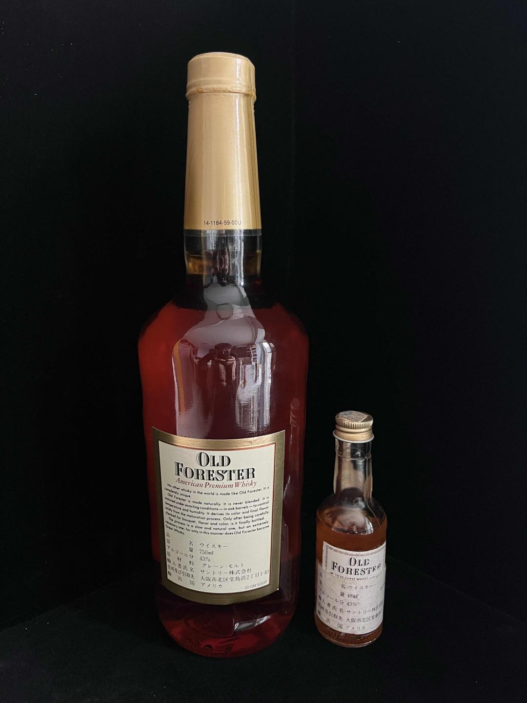 老桶酿制 80年代 绝版美国Old Forester 波本威士忌 日本限定