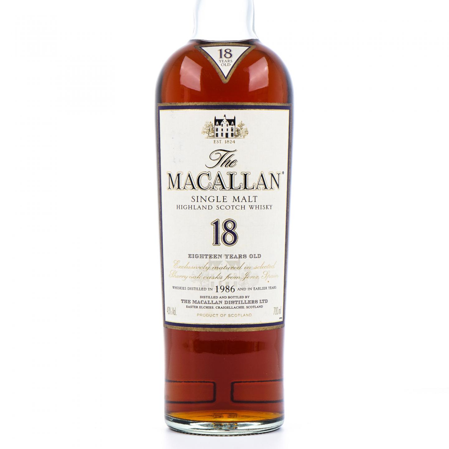 Macallan 麦卡伦 18年 1986 雪莉桶