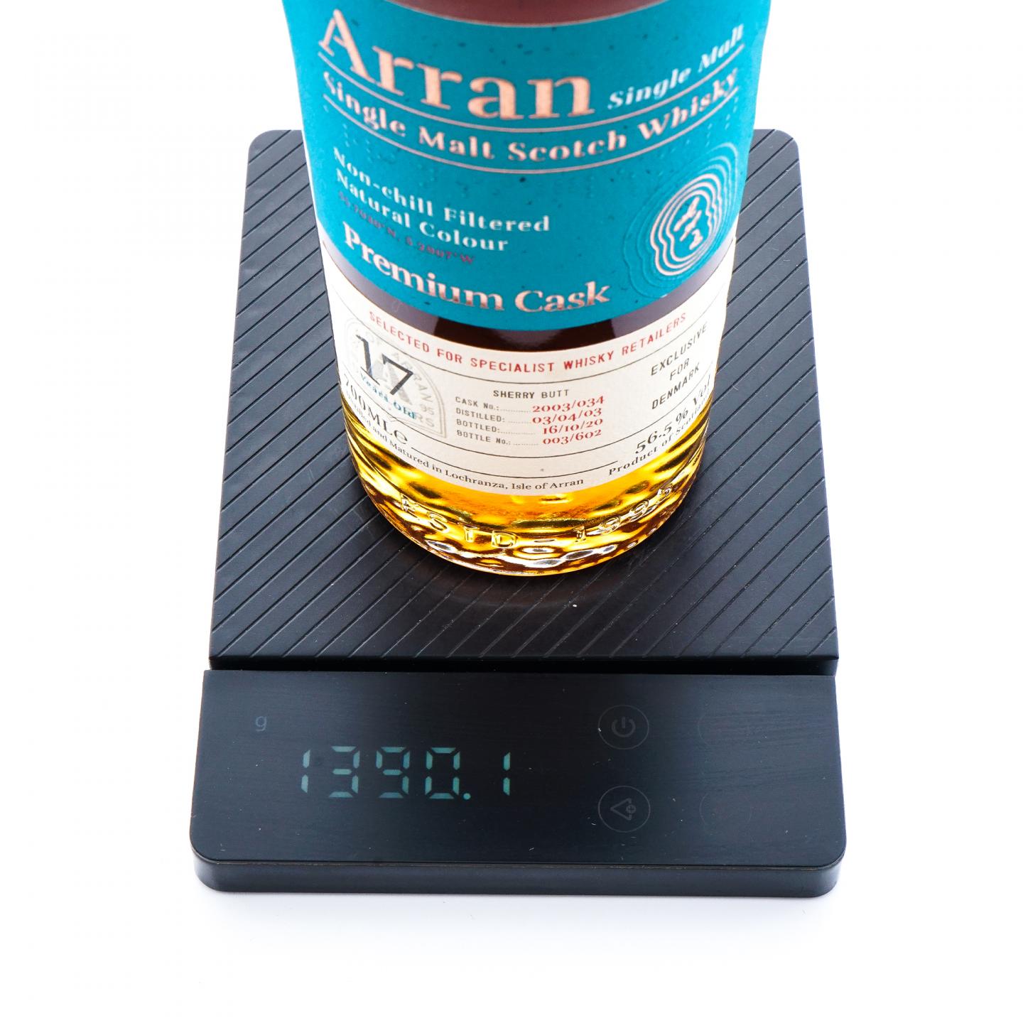 Arran 艾伦 17年 2003-2020 丹麦特供 雪莉桶#2003/034