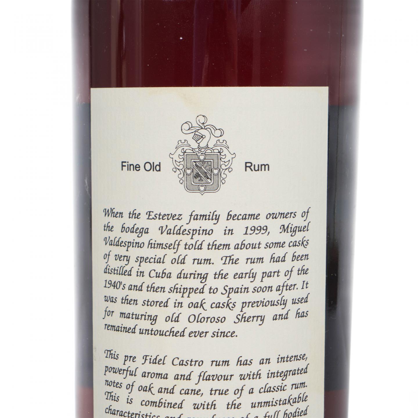 Valdespino Legend of Cuban Rum Pre-1962 朗姆酒