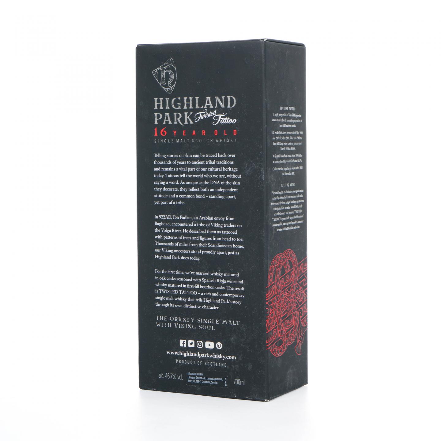 Highland Park 高原骑士 16年 Twisted Tattoo 700ml