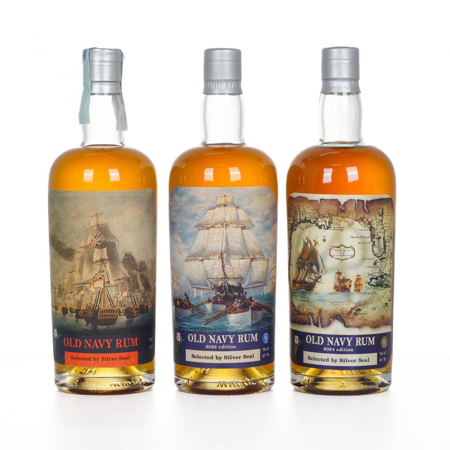 Old Navy Rum 2018/2022/2024 Silver Seal 老海军朗姆酒 3支组