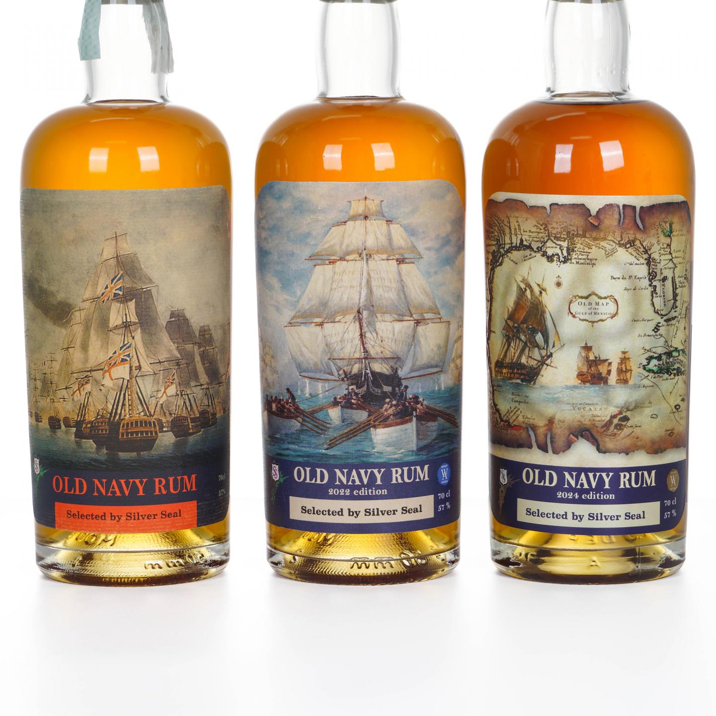 Old Navy Rum 2018/2022/2024 Silver Seal 老海军朗姆酒 3支组