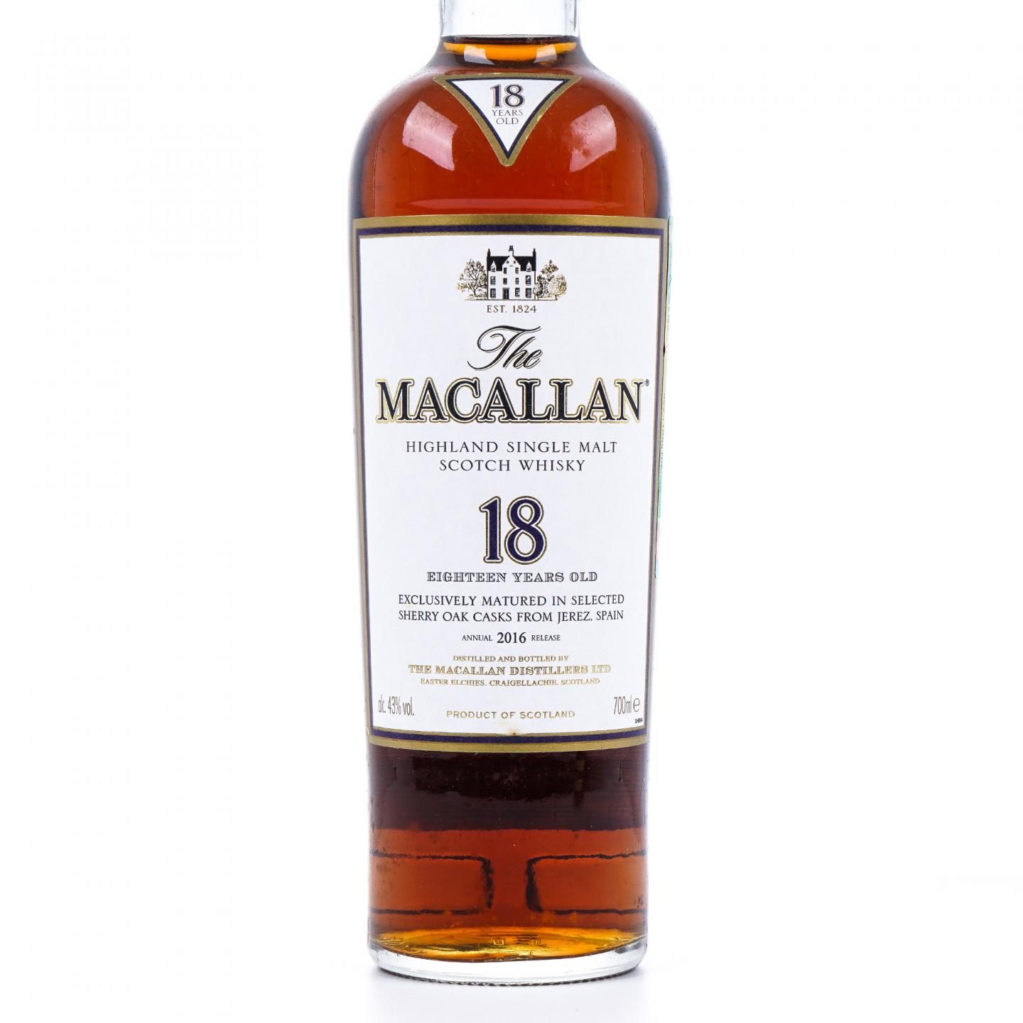 Macallan 麦卡伦 18年 2016 雪莉桶