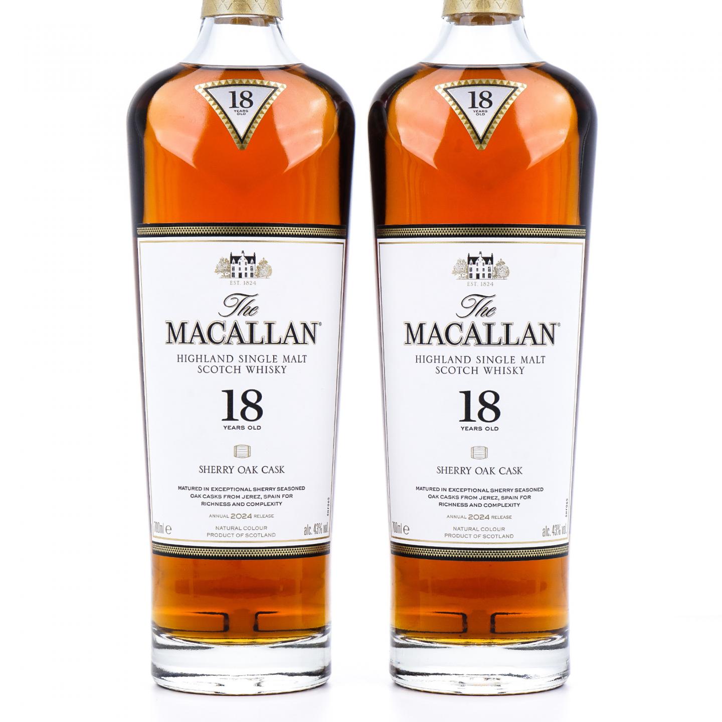 【附X光图】Macallan 麦卡伦 18年 2023/2024 雪莉桶 4瓶组