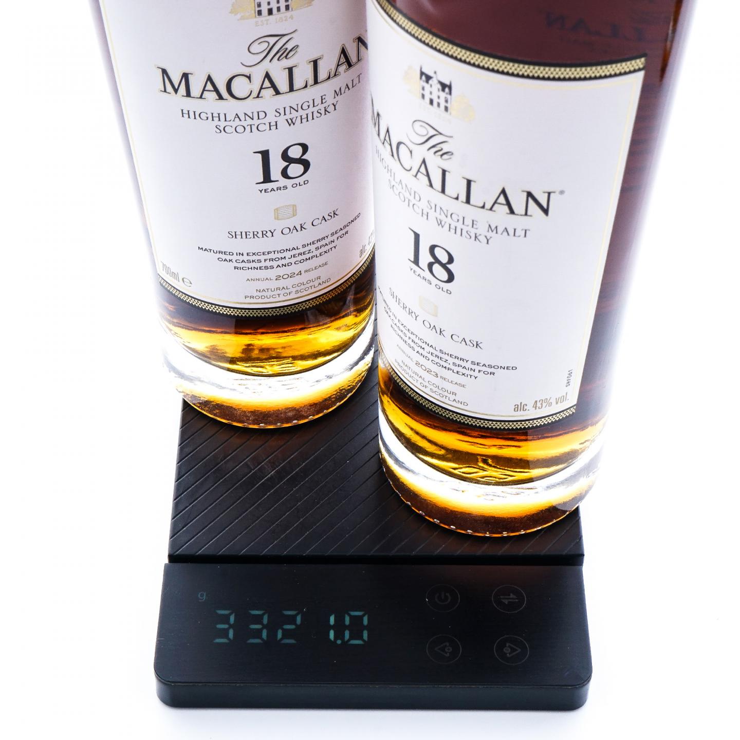 【附X光图】Macallan 麦卡伦 18年 2023/2024 雪莉桶 4瓶组