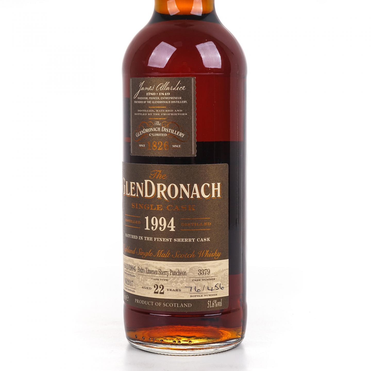 Glendronach 格兰多纳 22年 1994-2017 PX雪莉单桶#3379