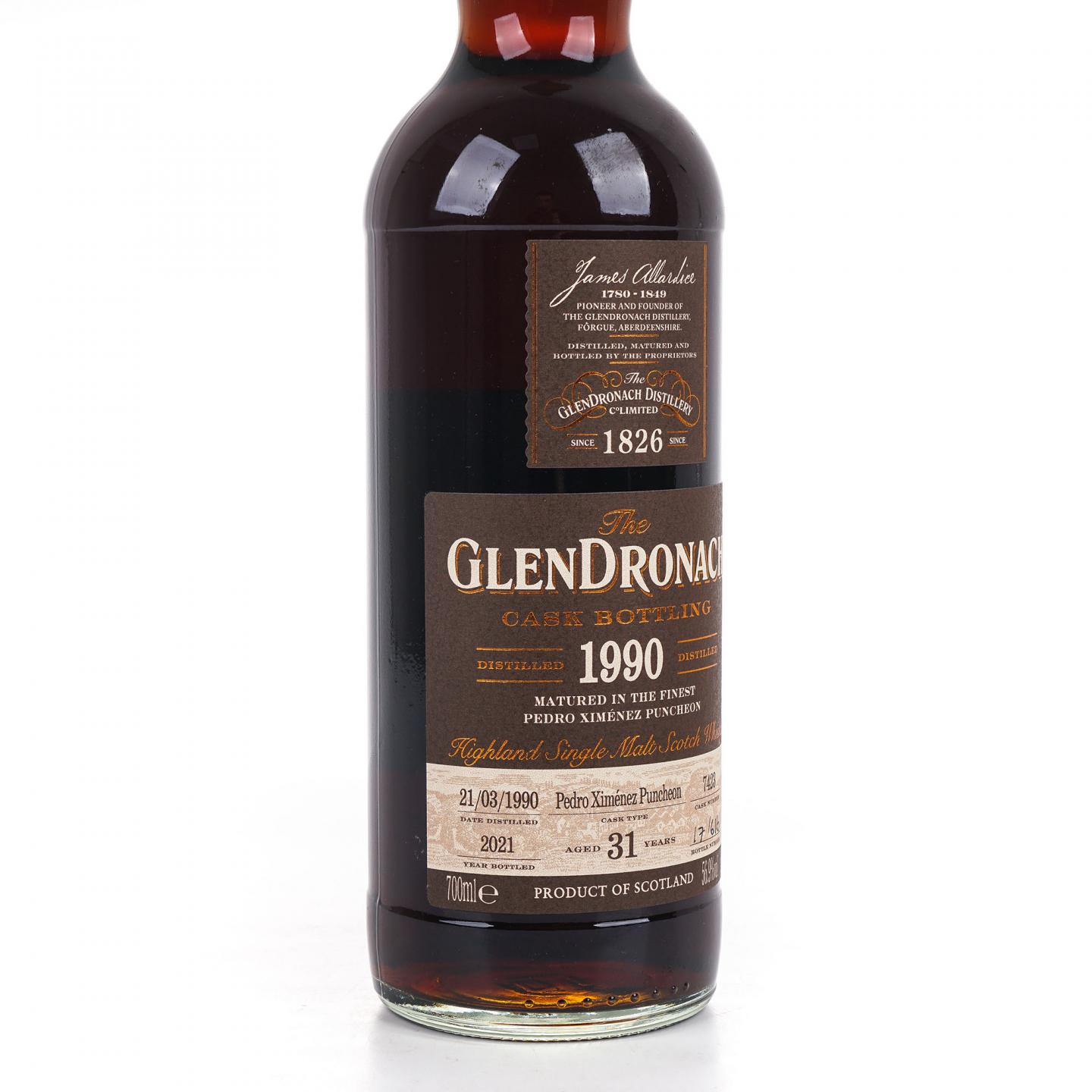 Glendronach 格兰多纳 31年 1990-2021 雪莉桶#7423