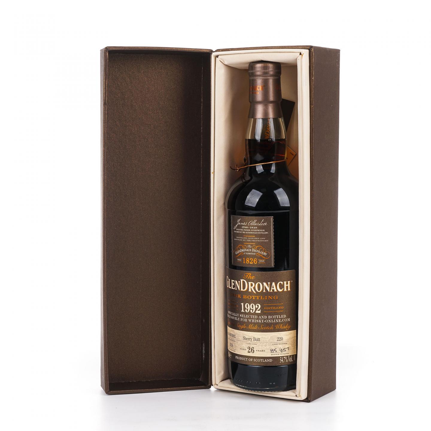 Glendronach 格兰多纳 26年 1992-2018 雪莉桶#220