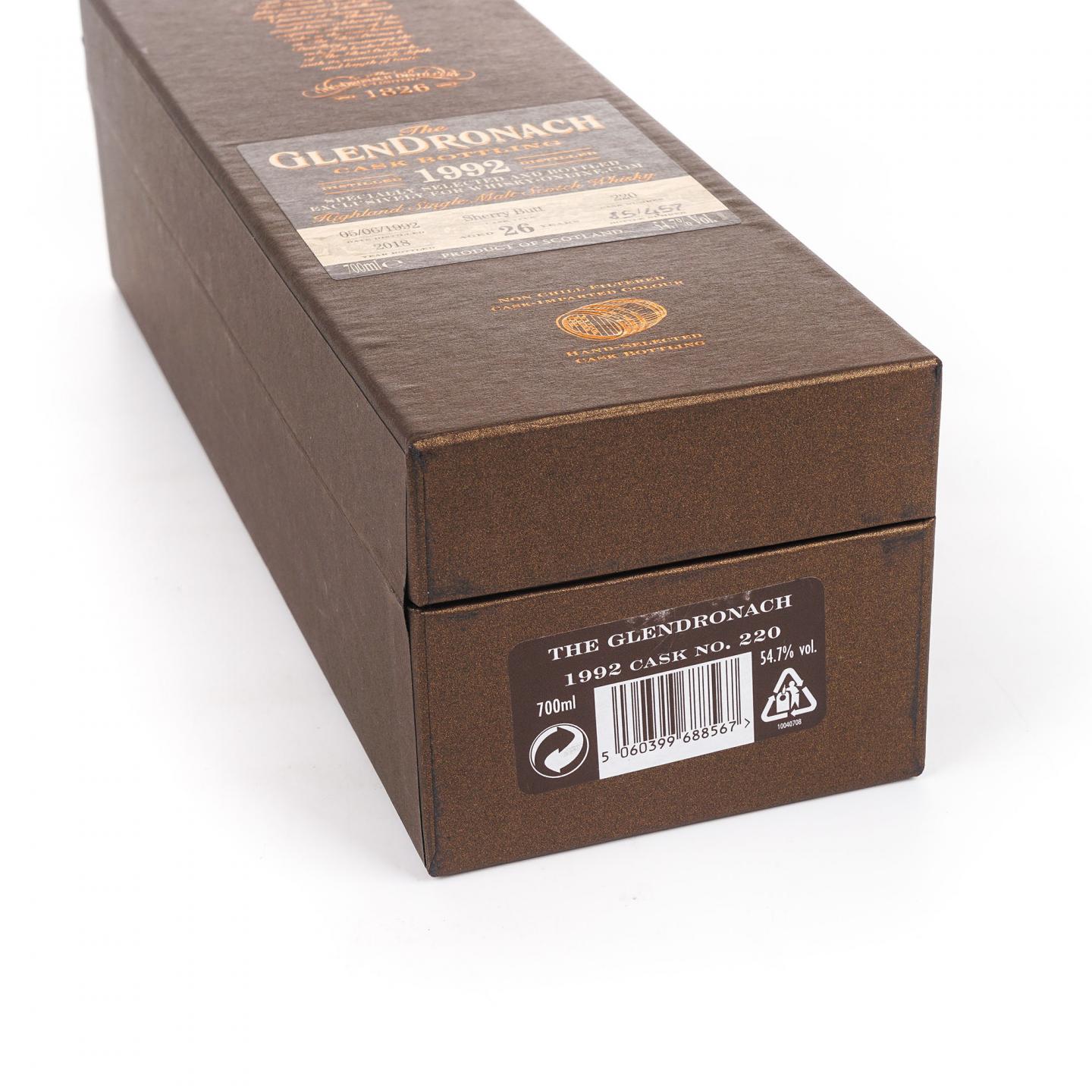 Glendronach 格兰多纳 26年 1992-2018 雪莉桶#220