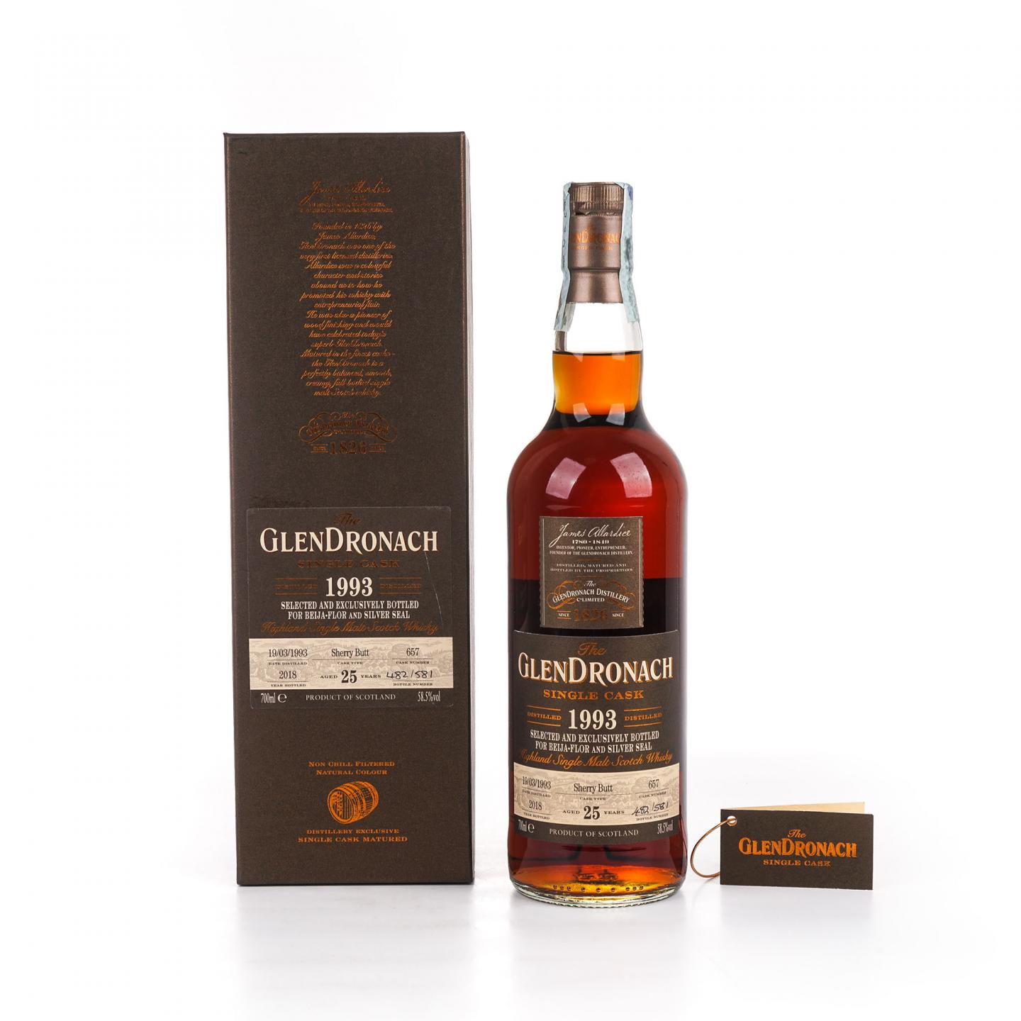 Glendronach 格兰多纳 25年 1993-2018 雪莉桶#657