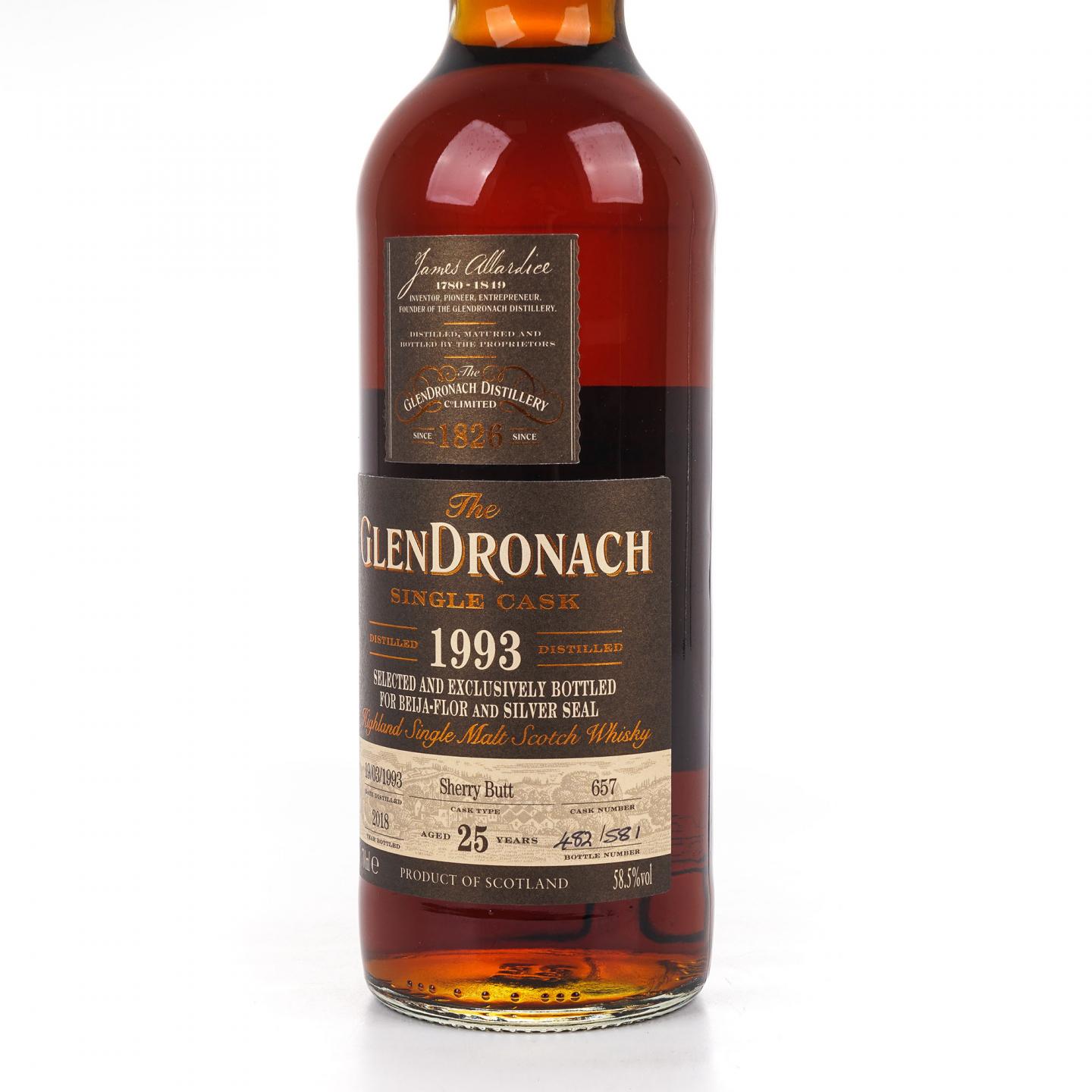 Glendronach 格兰多纳 25年 1993-2018 雪莉桶#657