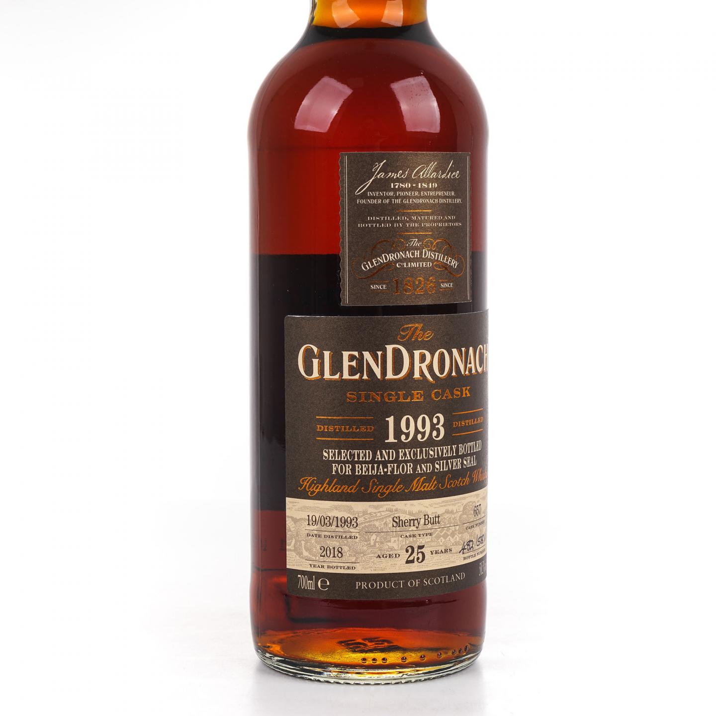Glendronach 格兰多纳 25年 1993-2018 雪莉桶#657