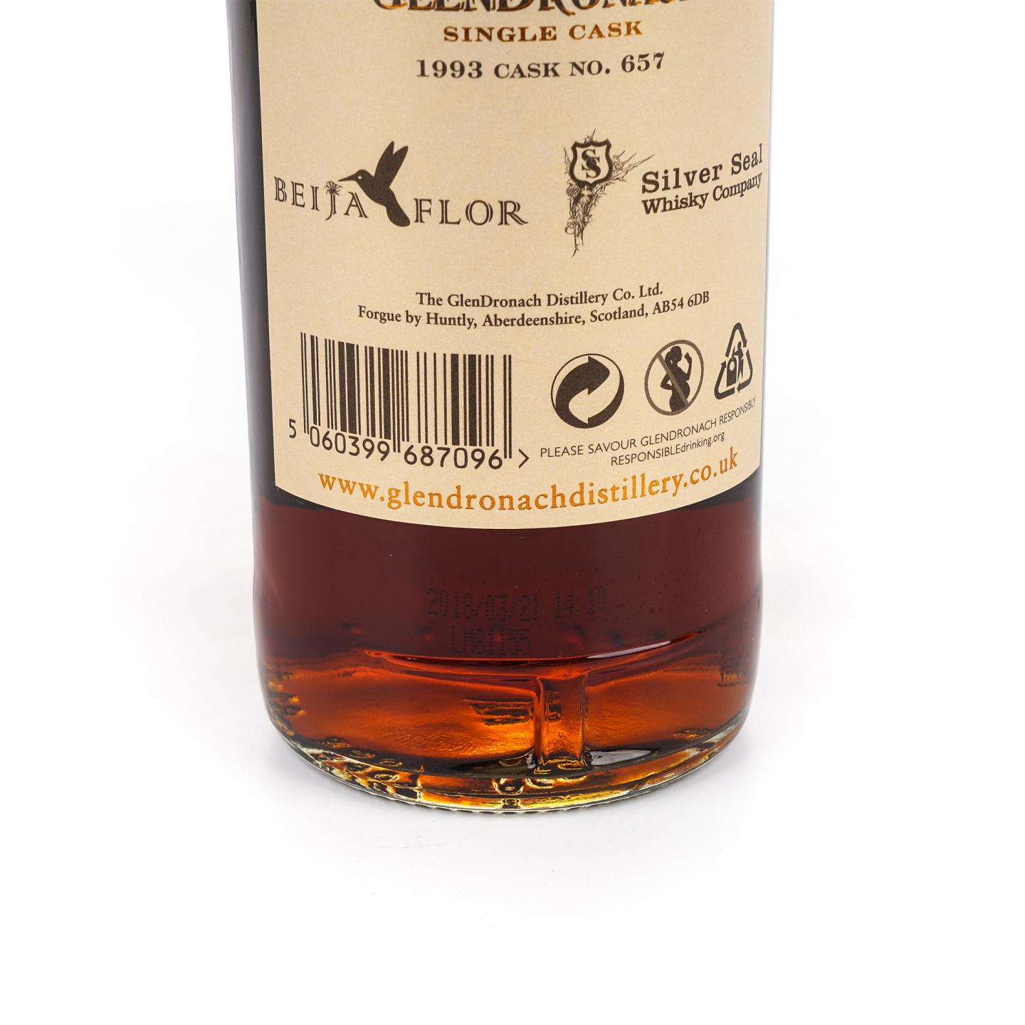 Glendronach 格兰多纳 25年 1993-2018 雪莉桶#657