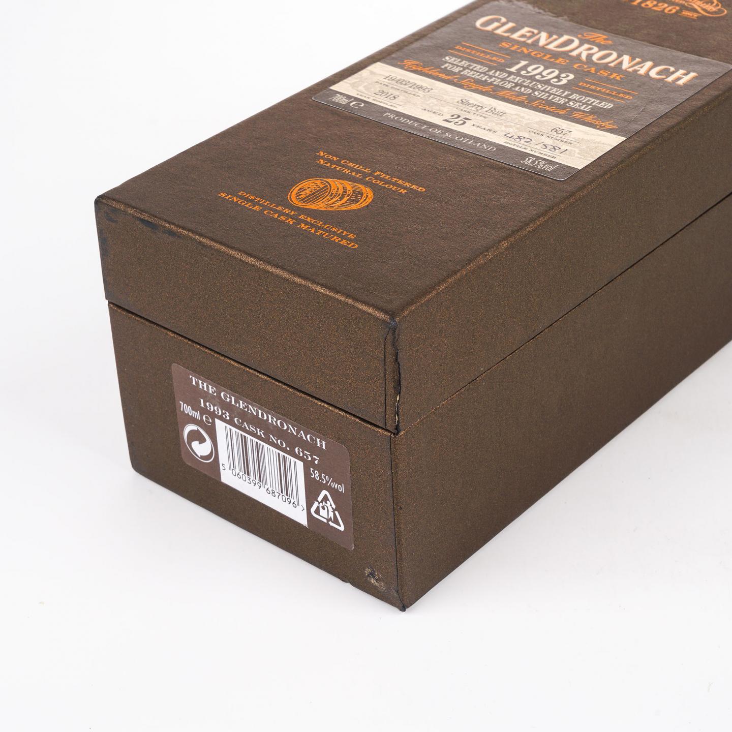 Glendronach 格兰多纳 25年 1993-2018 雪莉桶#657