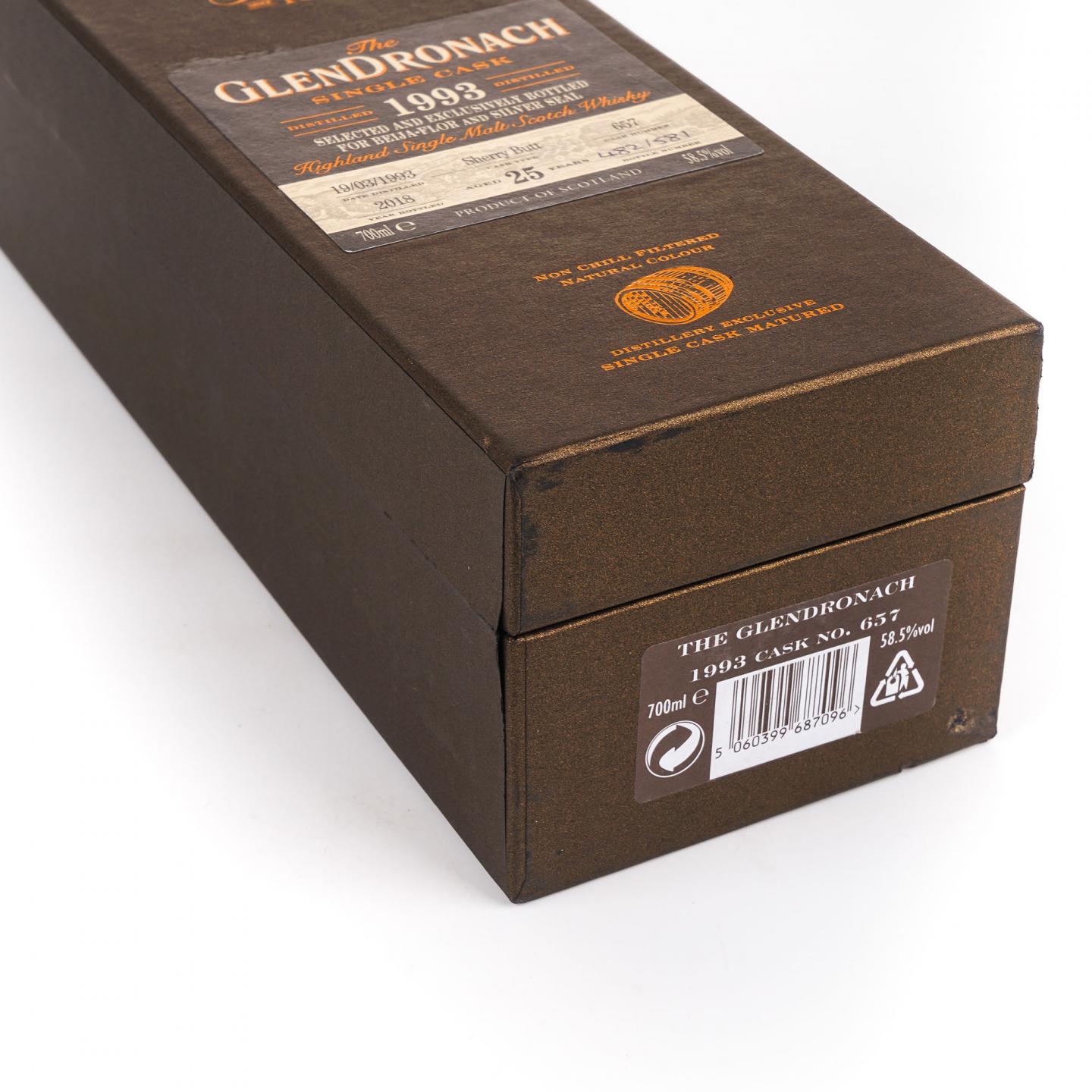 Glendronach 格兰多纳 25年 1993-2018 雪莉桶#657