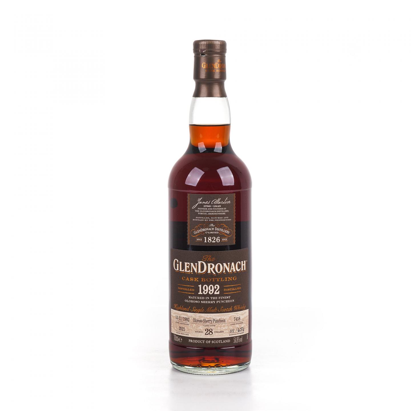 Glendronach 格兰多纳 28年 1992-2021 雪莉桶#7418