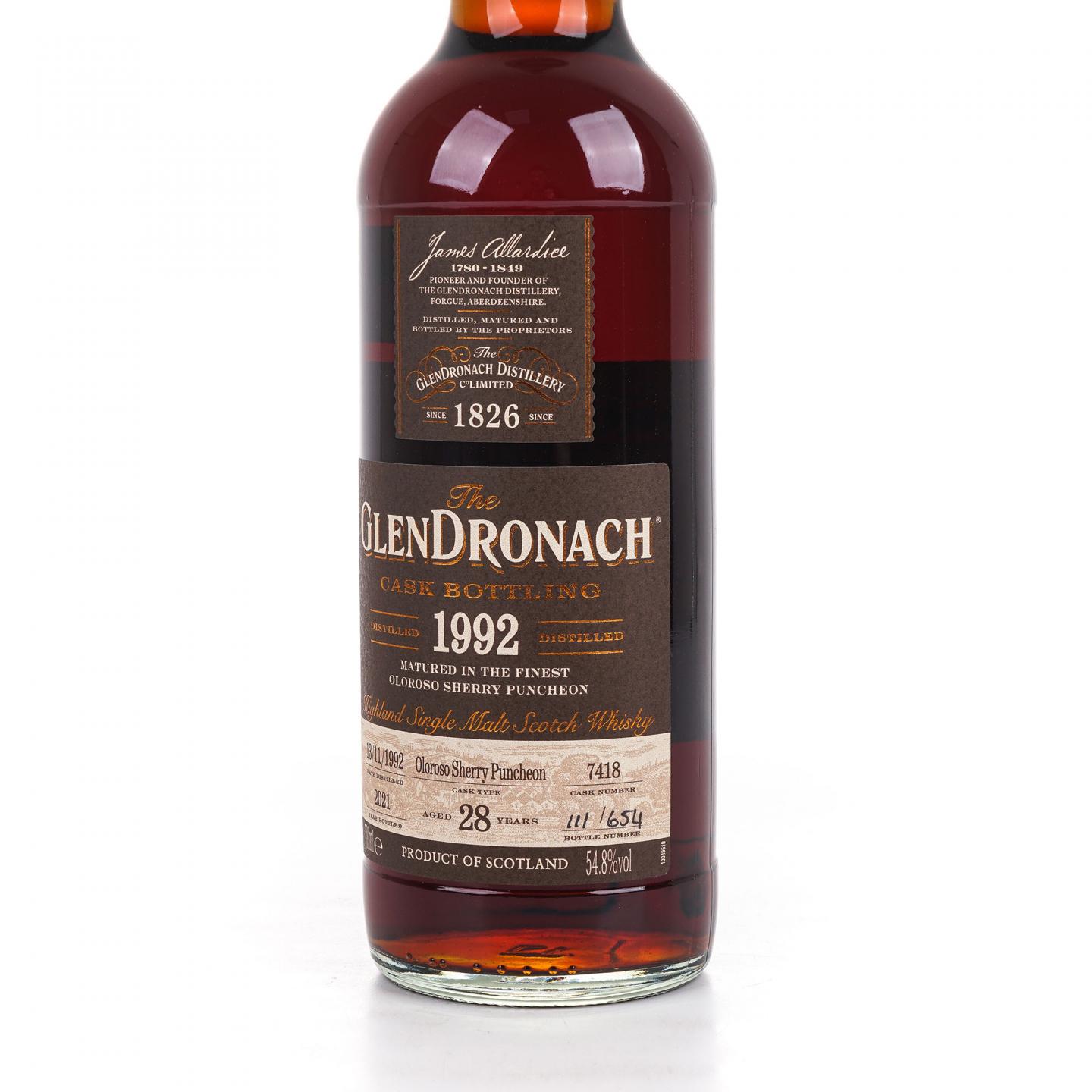 Glendronach 格兰多纳 28年 1992-2021 雪莉桶#7418