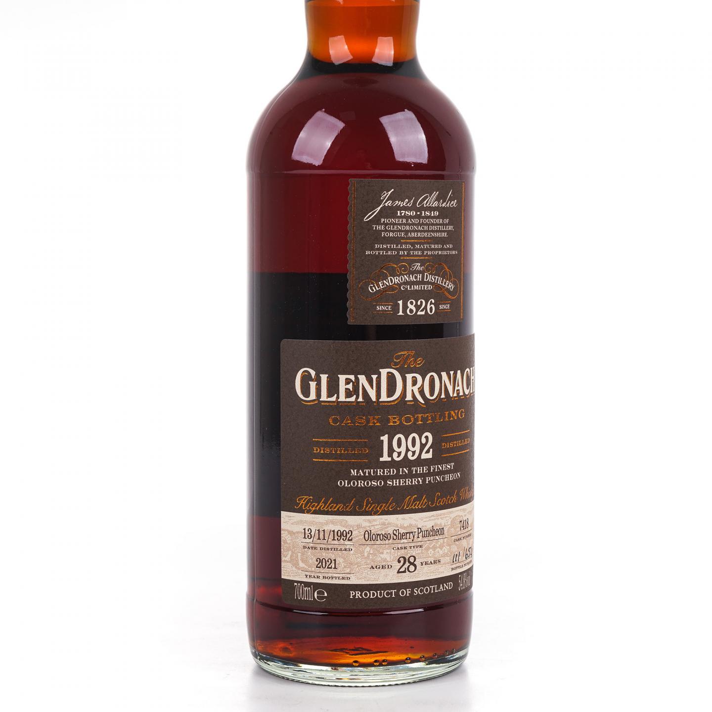 Glendronach 格兰多纳 28年 1992-2021 雪莉桶#7418