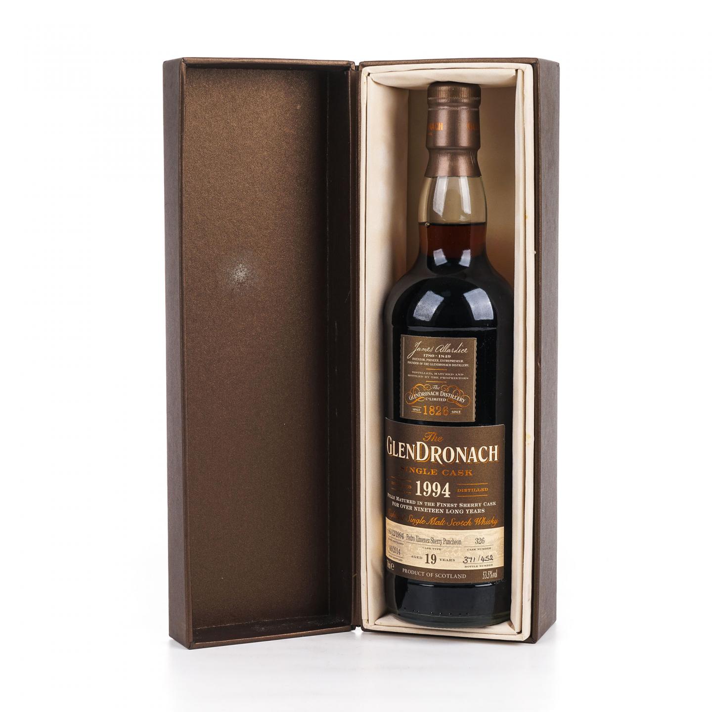 Glendronach 格兰多纳 19年 1994-2014 雪莉单桶#326