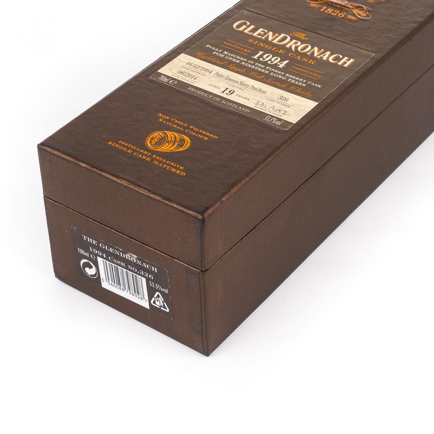 Glendronach 格兰多纳 19年 1994-2014 雪莉单桶#326